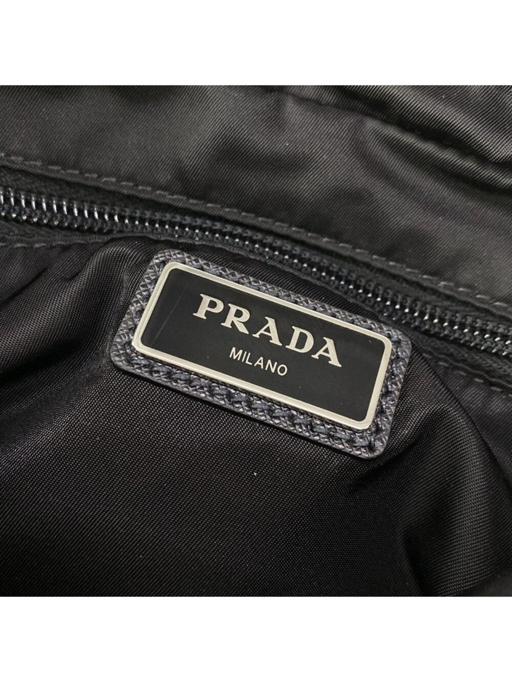 Prada Shoulder Bag Black Navy Multi Leather - Picture 9 of 15